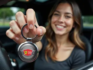 Ferrari Schlüsselring Herren Stabil Metallisch Stil